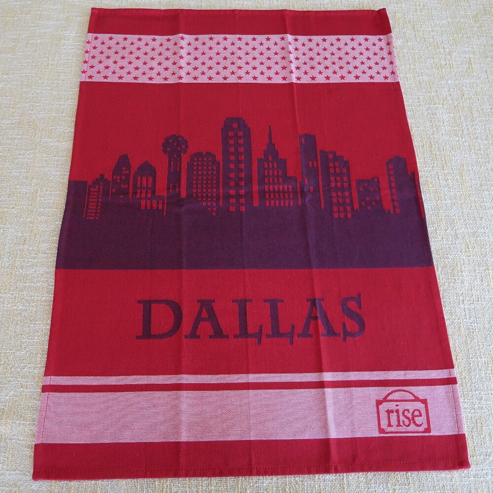New Dallas TX Skyline Souvenir Towel by Rise of France